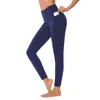 Completi da yoga Pantaloni Naked-feel Donna Tasca Vita alta Bodybuilding Fitness Duplex Leggings in nylon Squat Proof Collant sportivi super elastici