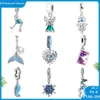 925 Siver Beads Charms for Pandora Bracelets Designer для женщин юбки дельфин