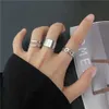 Полоса кольца Hiphop Серебряная цветовая цепь кольцо панк -бабочка для женщин сплав с сплавом подростки для вечеринки подарки AA230323