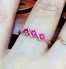 Cluster Rings LANZYO 925 Sterling Natural Ruby Ring Opening Fashion Gifts Can Be Customized To Circle Wholesale J020236AGH