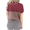 Chemisiers pour femmes chemises pour femmes 2023 femmes rayé t-shirt contraste couleur lâche Blouse décontractée chemise vacances fête Colorblock Baggy pour