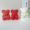 Bougies 3D Saint Valentin Rose Animaux Bougie Moule En Silicone pour Chocolat À La Main Décor Aromathérapie Ours Savon Résine Bougie Moule En Silicone 230324