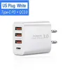 Quick Charge 3.0 USB C Snelle Opladers PD 20W Power 3USB PD Thuis Muur Opladen Type C Adapter voor IPhone 13 Pro Max Samsung