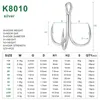 Angelhaken KATYUSHA 20 Stück Drillinge 14#-1/0# Salzwasser-Angelhaken Angelhaken aus Kohlenstoffstahl Hochfeste Haken Angelgerät P230317