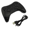 Manette sans fil pour manette de jeu Wii U Game Classic Pro Joypad manette de jeu à distance noir blanc