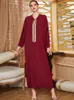 Ethnic Clothing Ramadan Eid Mubarak Red Abaya Dubai Arabic Turkey Islam Muslim Long Dress Abayas For Women Kaftan Niqab Robe Djellaba Femme 230324