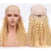 613# Blonde Deep Wave Front Lace Wigs 100% Human Hair Wigs For Women Pre Plucked With Baby Hair