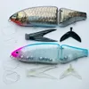 Appâts Leurres CF LURE appât articulé lumineux flottant 220mm 115g Shad Glider Swimbait leurres de pêche corps dur bar brochet peinture défaut en vente 230324