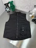 Men's Vests Designer new fashion vest highquality pocket stitching design nylon luxury black stand collar mens Vest coat RGJR