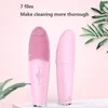 Cleaning Tools Accessories Silicone Face Washing Machine Ultrasonic Vibration Waterproof Powered Cleansing Devices Brushes Home Use Beauty Health 230324
