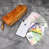 Wallets Leather Large-capacity Cell Phone With Large Bill And Concealed Zipper To Make Old Wind Cross Wallet