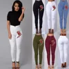 Jeans de mujer Moda Mujer Flaco Bordado Floral Estiramiento Cintura alta Entrenamiento Pantalones de mezclilla rasgados Pantalones 3xl Tallas grandes 230324