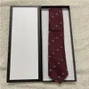 Luxury New Designer Men's Letter 100 ٪ TIE Silk Necktie Black Blue Aldult Jacquard Party Wedding Business Design Fashion Design Hawaii Deies With Box 1134