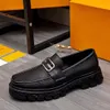 2023 Scarpe eleganti da uomo Designer Leather Casual Flats Marca maschile Slip On Platform Oxford Scarpe outdoor Zapatillas Hombre Taglia 38-44