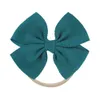 Bowknot Hair Band Birls Hairbands Soft Traconsly Ribbon Fashion Hair Bows Party head lead kids head hair accessories ties 40 color