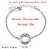 Charm Bracelets Simple Circle Stainless Steel Adjustable Chain Link Bracelet For Woman Girl Sister Anniversary Gift