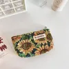 Storage Bags Korean Fashion Flower Travel Cosmetic Bag Kawaii Wallet Women Makeup Kits Handbags Phone Pencil Case Organizer Pouch