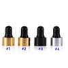 エッセンシャルオイル用の化粧品サンプルパッケージセラムガラスドロッパーボトル1ml 2ml 3ml 5ml 5ml