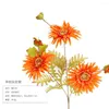 Flores decorativas simples Fulang Chrysanthemum Road Sunflower Flor de seda Gerbera Sala de estar decoração de decoração de decoração