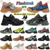 Fritidsskor kvinnor stövlar flashtrek sneaker herr avtagbara kristaller Lyx Designer Mode Dam Herr SEGA Grön Blå Mocka Sneakers Sneakers