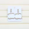 23SS 20Style Designer Dangle Chandelier Letter Stud 18K Gold Plated 925 Silver Tassel Womenrhinestone Pearl Kenring Wedding Party