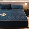 Yatak Pad Kalın Kapitone Peluş Peluş Çift Yataklı Tabaka Çift Yatak Kapağı Kış Sıcak Elastik Velvet Yatağı Keten Yatak 150 160x200 230324