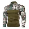 T-shirts pour hommes Combat tactique T hommes uniforme militaire Camouflage vêtements de l'armée américaine Camo à manches longues 230324