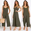 Vrouwen Jumpsuits Rompertjes Zomer Vrouwen Mouwloze Losse Jumpsuit O Hals Casual Backless Overalls Broek Wijde Pijpen Broek 4 Kleur S-2XL