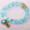 Charm Bracelets Fashion Armband Made Beautiful Shiny Crystal Stone Fish Scales Mermaid Bracelet Bangle