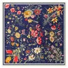 Bandanas Durag 130cm Luxury Brand Twill Silk Scarf women Bandana Square Scarf Design Floral Kerchiefスカーフレディースファッションショールecharpe 230323