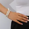 Bangle Japan South Korea Wild Adjustable Imitation Pearl Women Charm Beaclet High Qulaity For Female Birthday Jewelry Gift