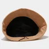 Unisex Corduroy Bucket Hat Casual Fishing Outdoor Cap Sunscreen Solid Color Fisherman Hat For Women Gorras HCS258