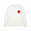 Parijs Fashion Mens Designer Amies gebreide trui Borduurde rode hart Solid kleur Big Love Round Round Round Sweaters voor mannen en vrouwen ocri