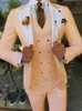 Men's Suits Gwenhwyfar Mint Green Groom Male Wedding Prom Suit Slim Fit Tuxedo Mens Formal Business Work Wear 3Pcs (Jacket Pants Vest)