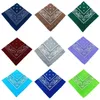 Bandanas 1/2/3/5 Bandana Square Scarf Paisley Mönstrad pannband Vandring Moderna huvuddukstillbehör Gåvor för män Kvinnor Binds färgblue