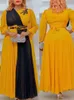 Ethnische Kleidung Plus Size Afrikanische Partykleider für Frauen 2023 Sommer Chiffon Maxi Langes Kleid Elegantes Kaftan Muslimisches Kleid Damen 230324