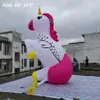 Attraktiv 3/4/5m utomhusuppblåsbar enhörning Mascot Model Giant Air Blown Animal för reklam tillverkad i Kina