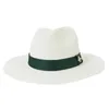 Moda hasır şapkalar lüks kova şapkası erkekler için kadınlar düz renkli caz kapak üst kapaklar tasarımcı panama şapka kırmızı yeşil kurdele sunhat