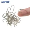 Fishing Hooks Wifreo 100PCS 1X Long Shank Down Eye Dry Fly Hook Nymph Tying Hook Sharp Carbon Steel Trout Fishhook Standard Wire Size #8 ~ #22 P230317