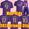 Erkekler Orlando City SC Futbol Formaları Tops 2023 2024 Jansson Pato Kara Pereyra F.Torres Perea Yetişkin Erkekler Futbol Gömlekleri MLS 23 24 Evde Hayranlar Oyuncu