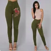 Women's Jeans Fashion Women Skinny Embroidery Floral Stretch High Waist Workout Ripped Denim Pants Trousers 3xl Plus Size 230324