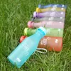 water bottle 500ml Candy-Colored Frosted Leak-proof Plastic Portable Non-breakable Soda Bottle Sealed Water Cup Beverage Water Bottle P230324