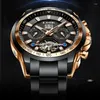 Wristwatches 2023 Automatic Men's Watches LIGE Top Men Watch Mechanical Wrist For Waterproof Reloj Hombre Tourbillon