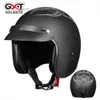 Casques de moto GXT rétro casque hommes/femmes en Fiber de carbone Moto course demi visage électrique Moto équitation ECE sécurité