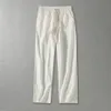 Pantaloni da uomo Lino Uomo Taglie forti 9XL 8XL Pantaloni estivi Moda maschile Casual Tinta unita Grande 230324