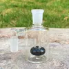 3 tums glas aska catcher 14mm 4590 grader mini hookah glas bong vatten fångare tjock pyrex klar bubbler ashcatcher svart