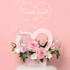 Gift Wrap 5Pcs Love Flower Basket Heart-shaped Hollow Valentine's Day Gift Box Gift Packaging Box Paper Sweet Party Wedding Decoration Box 230324