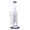 11 Inch 14mm Female Joint Glass Bongs Straight Tube Hookahs Inline Perc Oil Dab Rigs Ice Pinch White Blue Green Pink Water Pipes with Bowl WP2161