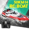 ElectricRC Boats 510kmh RC Bateau Haute Vitesse Racing Batteries Rechargeables Bateau Télécommande Pour Enfants Cadeaux Jouets De Noël Enfants 230323