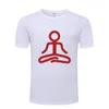 Men's T Shirts Meditation Yoga Novelty Creative Funny T-Shirt Shirt Men Summer Short Sleeve O Neck Cotton Casual Top Tee